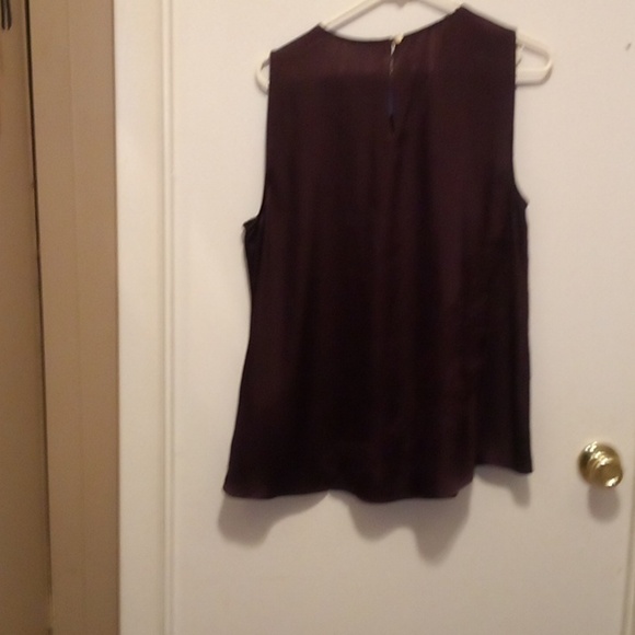 NWT - DKNY ARTISAN CHIC Dark Wine Sleeveless Blouse - Size Large - Picture 10 of 11